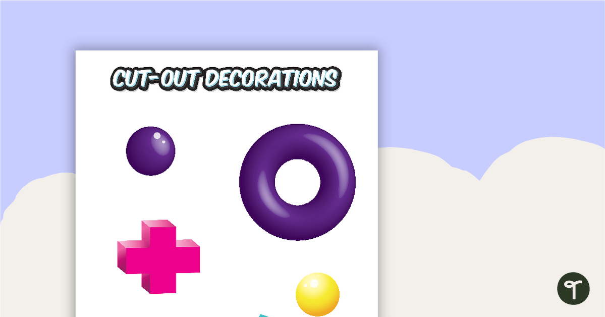 Retro - Cut Out Decorations teaching resource