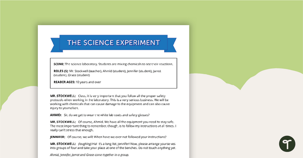 Go to Readers' Theater Script - Science Experiment teaching resource