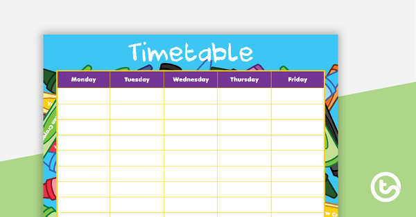 Go to Crayons - Weekly Timetable teaching resource