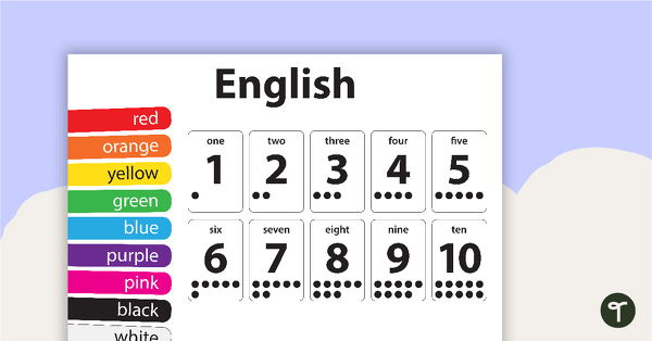 Colors and Numbers in Languages Other Than English teaching resource