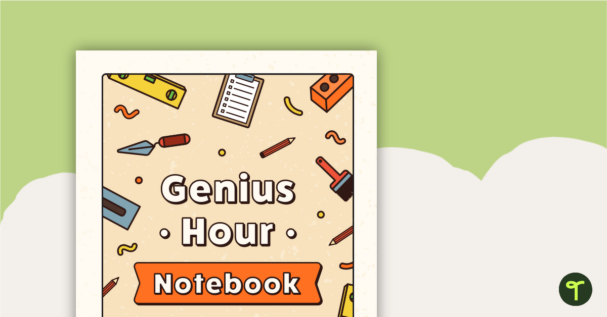 Genius Hour Project Full Size Notebook Template teaching resource