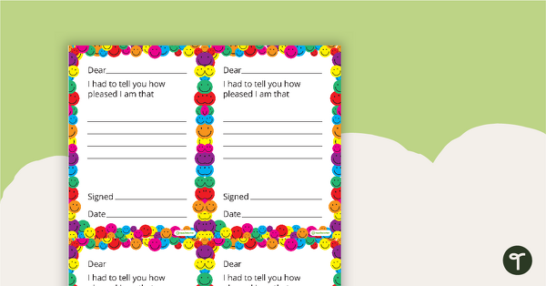 Go to Positive Parent Notes - Happy Face teaching resource