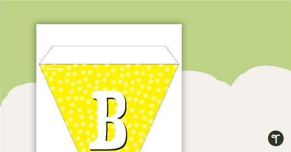 Spots - Letters and Numbers Pennant Banner teaching resource