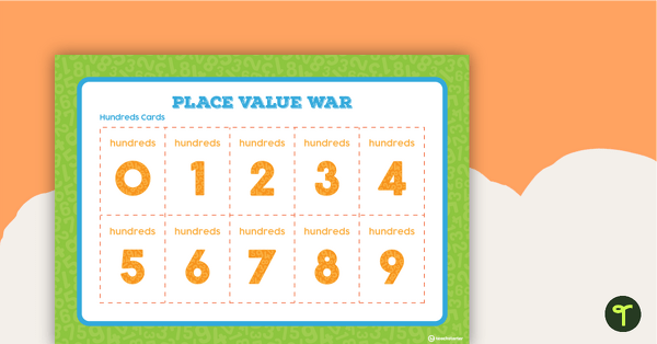 Place Value War - Number Game teaching resource