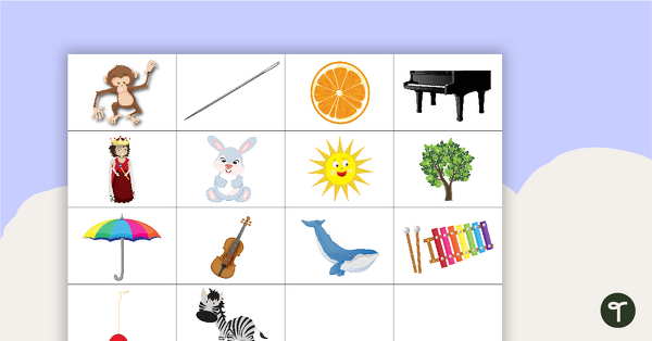 Alphabet Cards, Picture Cards, and Activity Ideas teaching resource