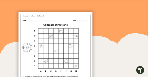 Image of Compass Directions Worksheet