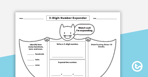 Preview image for 3-Digit Number Expander - Bat - teaching resource