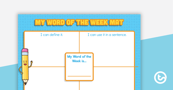 Go to My Word of the Week Mat teaching resource