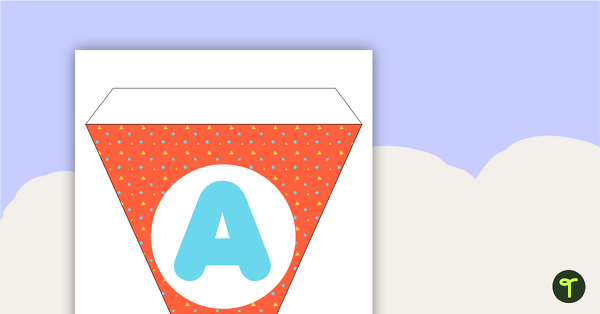 Go to Shapes Pattern - Letters and Number Bunting teaching resource