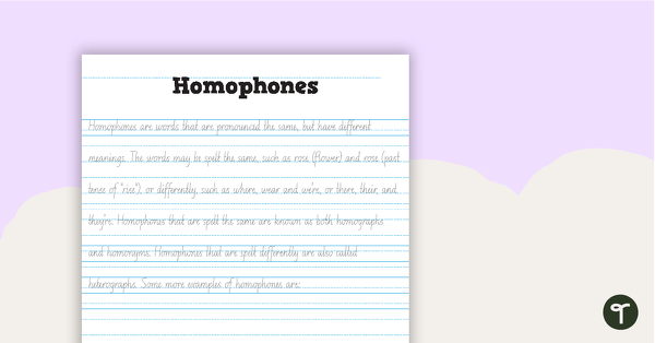 Go to Upper Primary Handwriting Sheets teaching resource