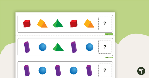 Go to Pattern Activity Cards - Shapes teaching resource