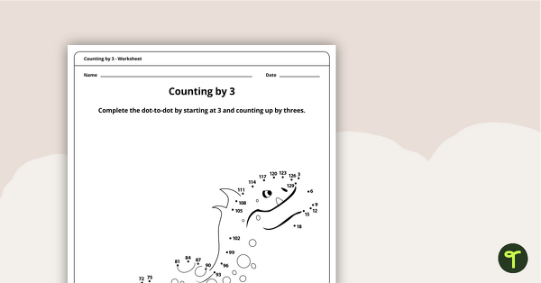Dot-to-Dot Drawing - Numbers by 3 - Eel teaching resource