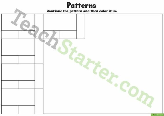 Pattern Worksheet - Rectangles teaching resource
