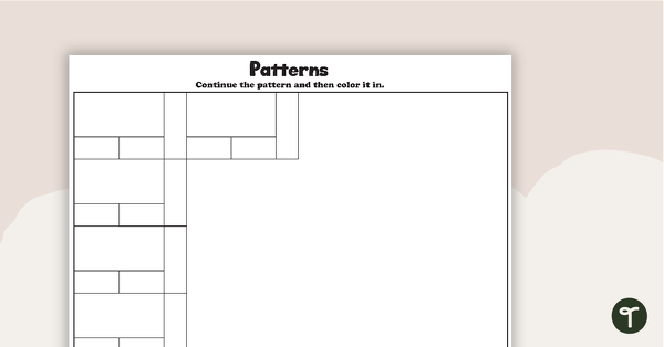 Go to Pattern Worksheet - Rectangles teaching resource