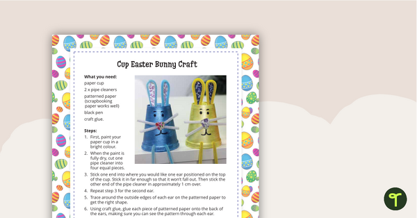 Go to Easter Bunny Craft Activity teaching resource