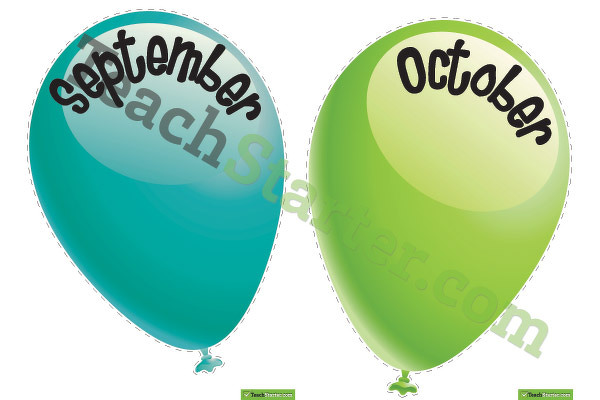 Balloon Birthday Chart teaching resource