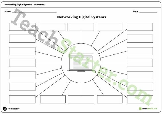 Networking Digital Systems Brainstorming Worksheets teaching resource