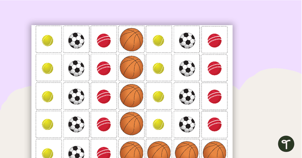 Pattern Activity Cards - Sports teaching resource