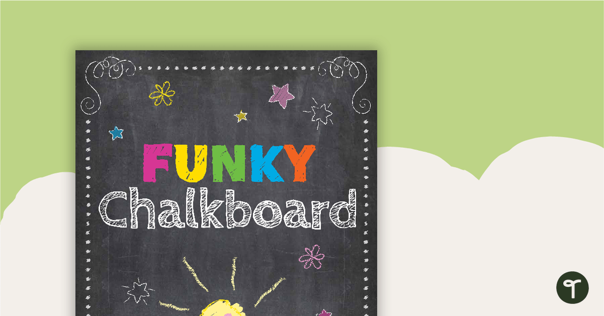 Funky Chalkboard - Title Poster teaching resource