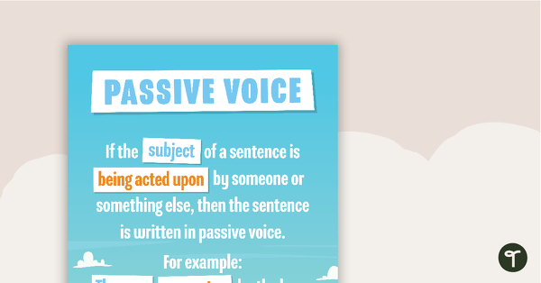 Go to Passive Voice Poster teaching resource