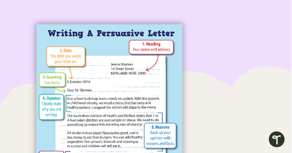 Go to Writing A Persuasive Letter Poster teaching resource