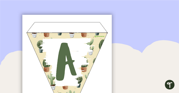 Go to Cactus - Letters and Numbers Pennant Banner teaching resource