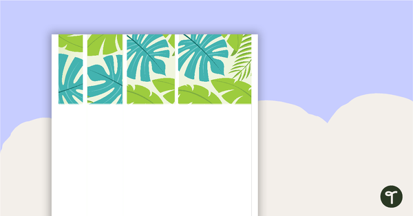 Go to Tropical Paradise - Binder Cover Page, Spines, and Tabs teaching resource