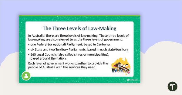 Go to Making Australian Laws PowerPoint teaching resource