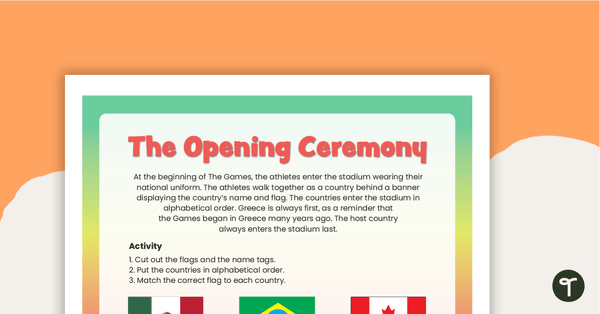Go to The Opening Ceremony - Sequencing Activity teaching resource