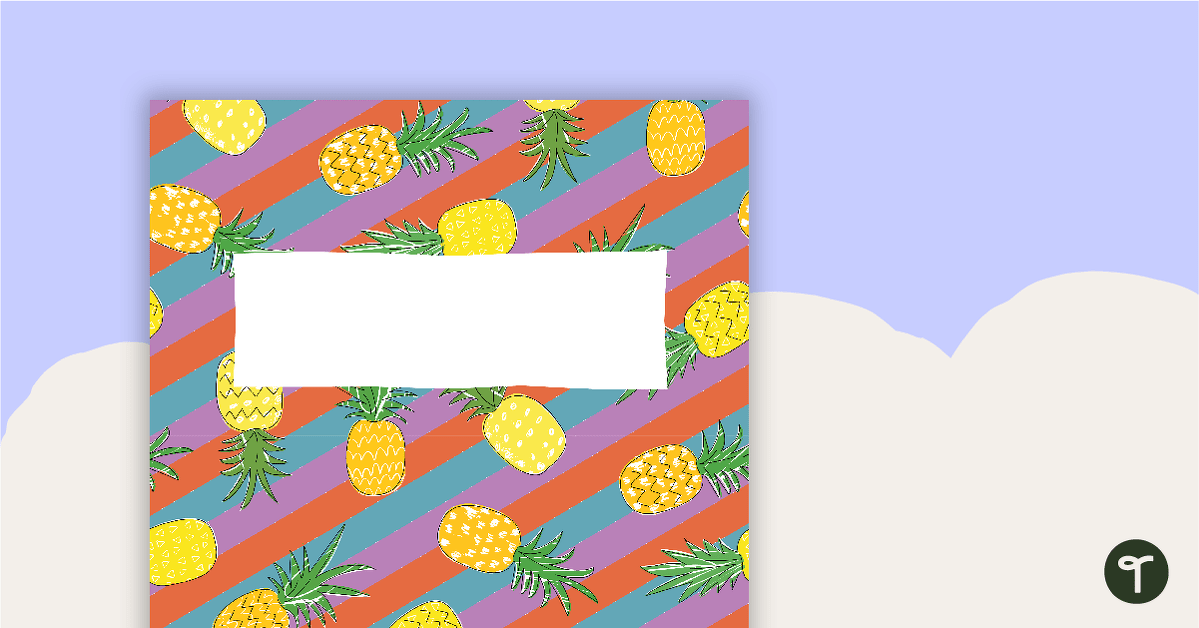 Pineapples - Planner Cover teaching resource