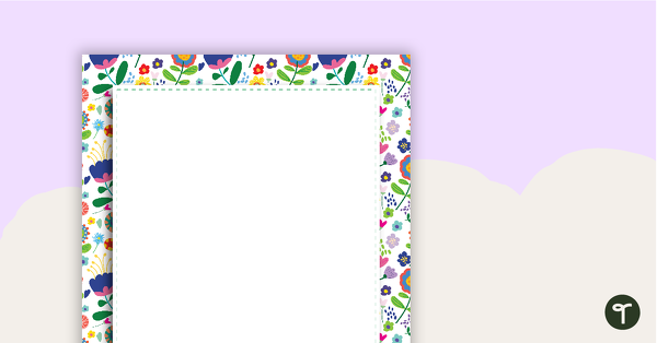 Flowers Page Border teaching resource