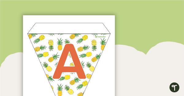Go to Pineapples - Letters and Numbers Pennant Banner teaching resource