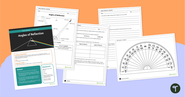 Science Experiment - Angles of Reflection teaching resource