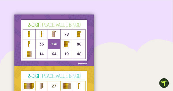 Go to Two-Digit Place Value Bingo Game (Digits and Base-10 Blocks) teaching resource