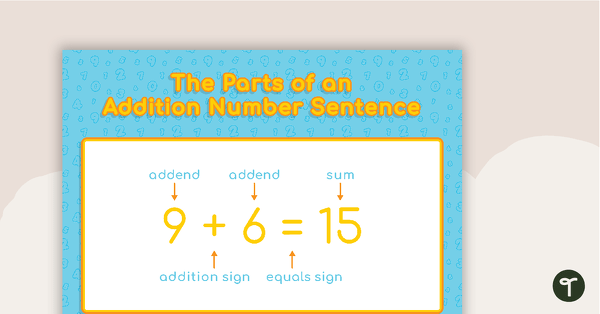 Addition Number Sentences Teach Starter