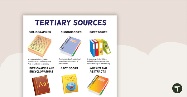 Tertiary Sources Poster (Version 2) teaching resource