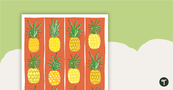 Pineapples - Border Trimmers teaching resource