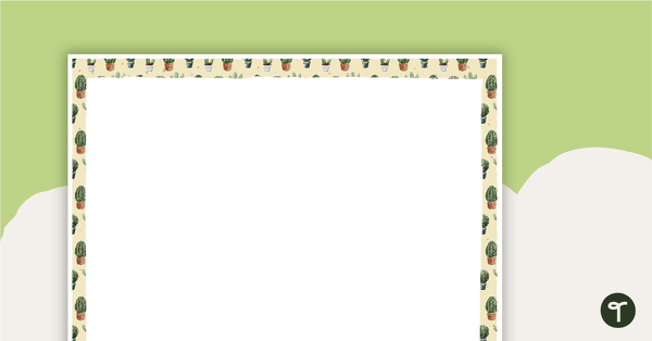 Go to Cactus - Landscape Page Border teaching resource