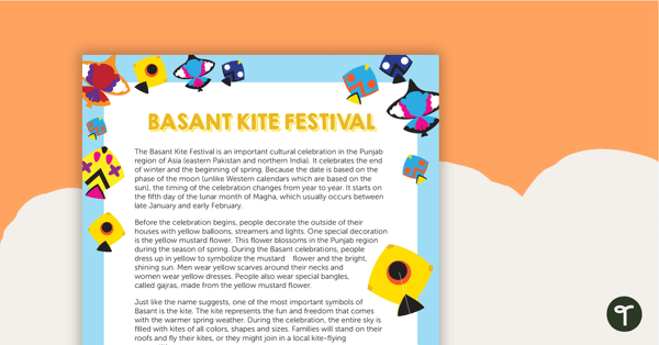 Go to Basant Kite Festival Fact Sheet teaching resource