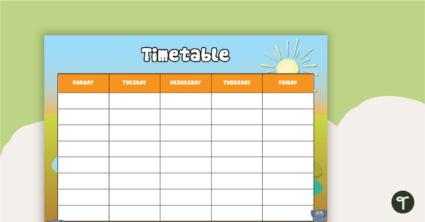Go to Elephants - Weekly Timetable teaching resource