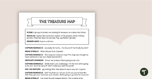 Go to Readers' Theater Script - Treasure Map teaching resource