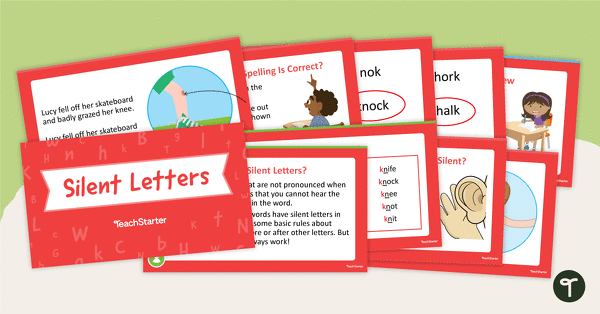 Preview image for Silent Letters PowerPoint - teaching resource