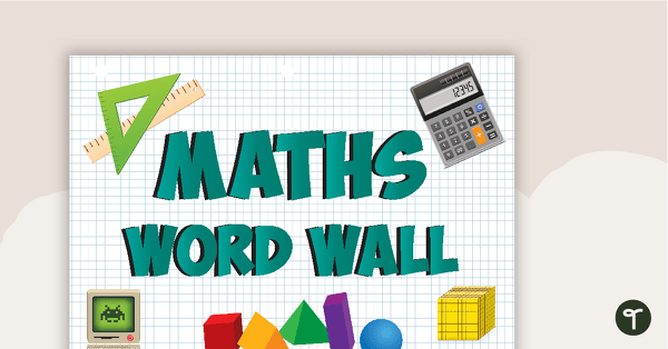 Maths Word Wall Poster teaching resource