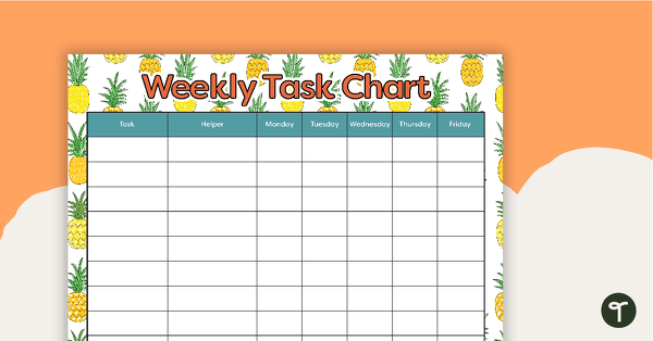 Go to Pineapples - Weekly Task Chart teaching resource