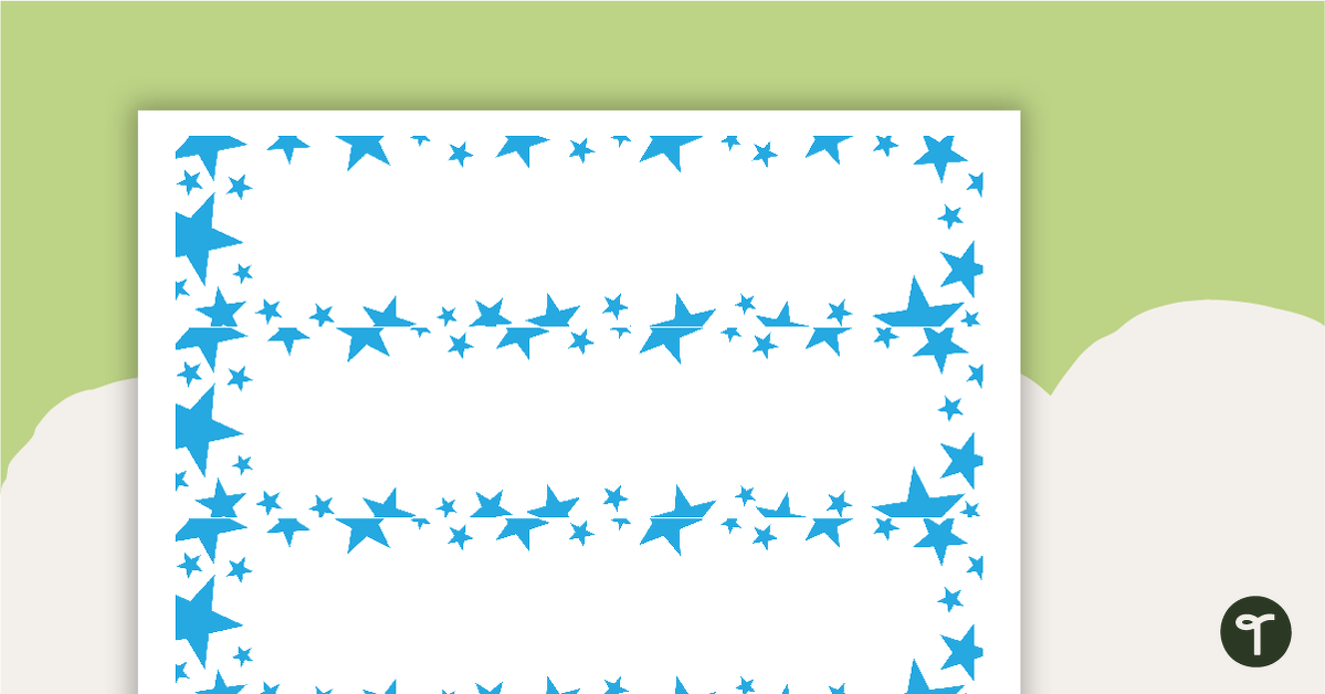 Blue Stars - Tray Labels teaching resource