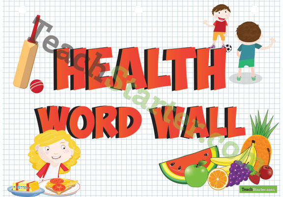 Health Word Wall Poster teaching resource