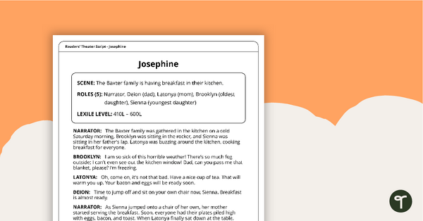 Preview image for Readers' Theater Script - Josephine - teaching resource