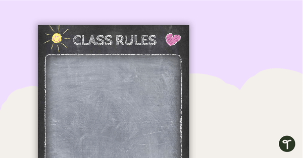 Funky Chalkboard - Class Rules teaching resource