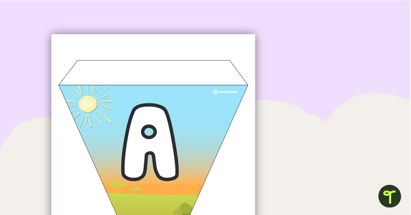 Elephants - Letters and Number Bunting teaching resource