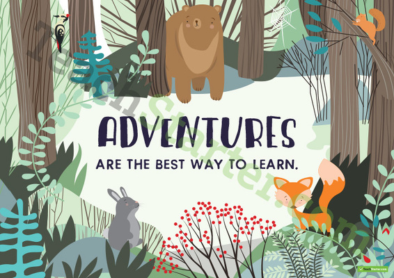 Adventures are the best way to learn - Positivity Poster teaching resource